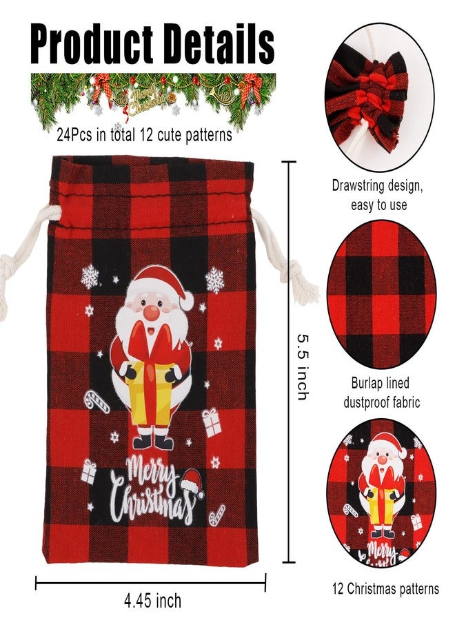 Amariver 24 Pcs Burlap Drawstring Gift Bags - Reusable Linen Pouches for Christmas, Birthday, New Year Parties & More - Image 2